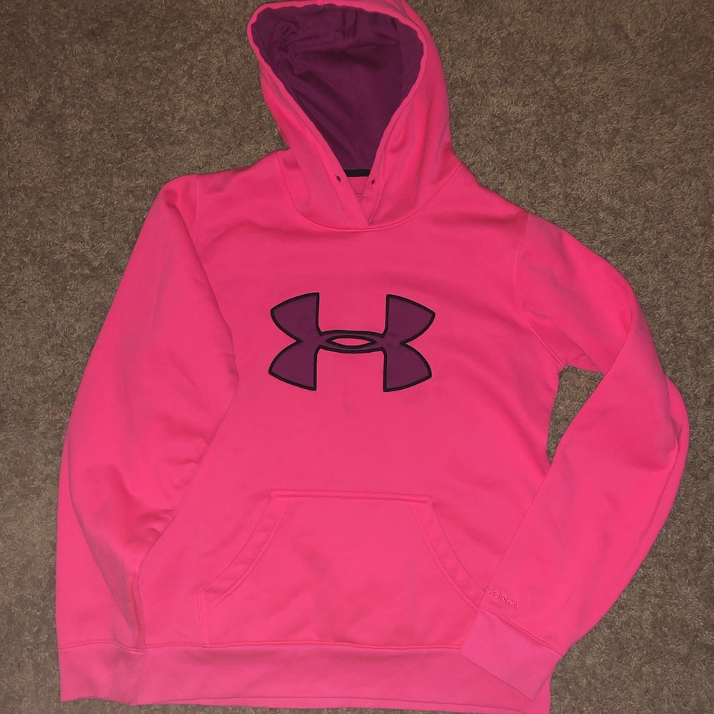 PINK UNDER ARMOUR HOODIE
